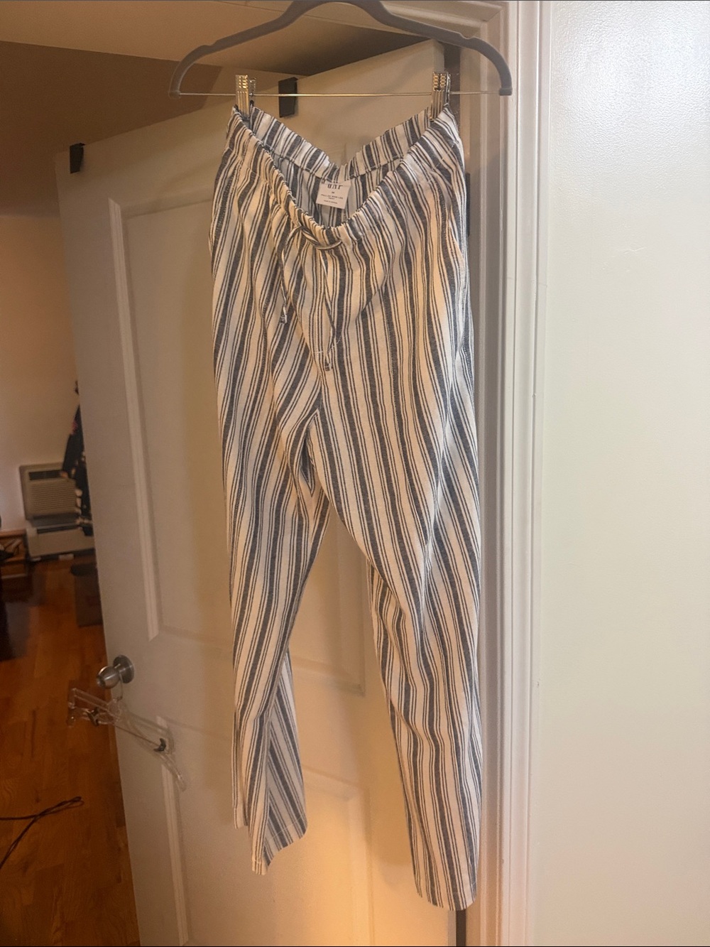 Gap Striped Pull-on wide leg Pants - Blue & White
